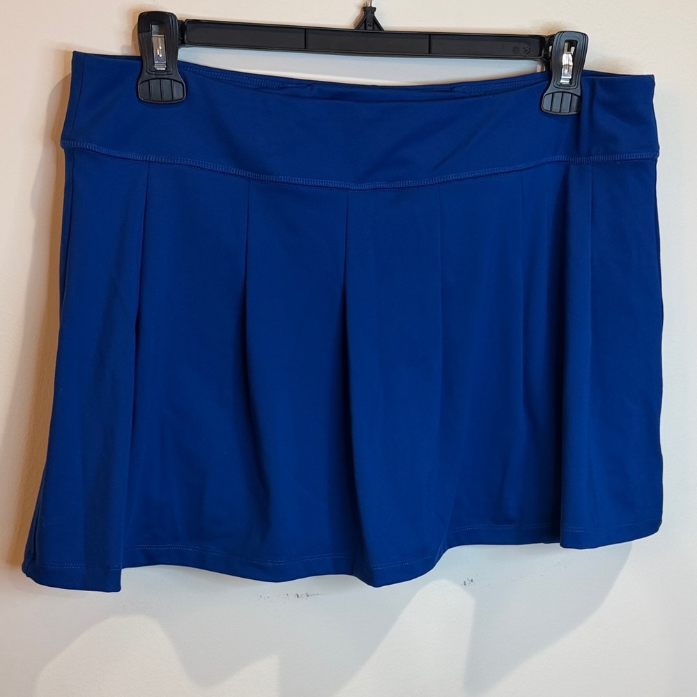 Lands End Women's Active High Impact High Rise Skort in Royal Blue, M/P